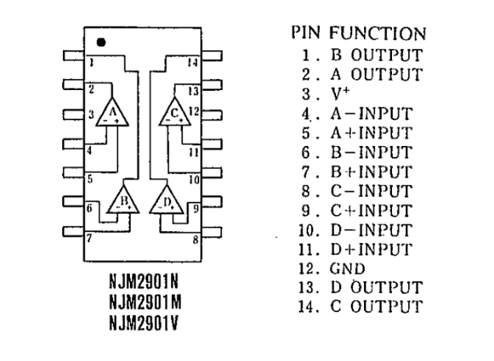 Sơ đồ chân của NJM2901
