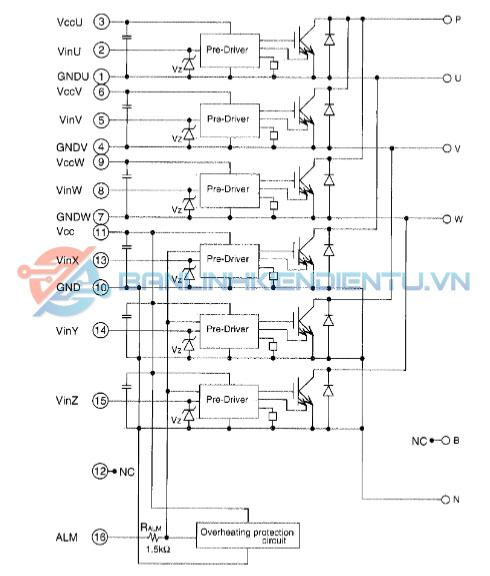 6MBP75RS060 IGBT 75A 600V Tháo Máy - Ảnh 4