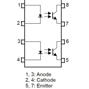 Sơ đồ cấu tạo TLP621-2