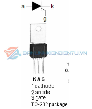 2P4M SCR Thyristor 2A 400V TO-202 - Linh Kiện Độc