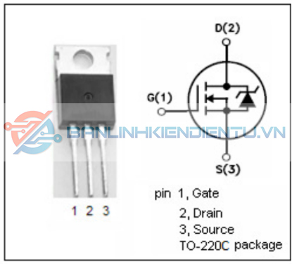 Sơ đồ chân IRF1404_