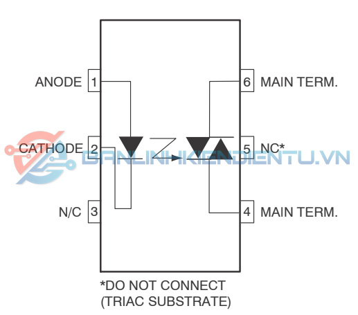 Sơ đồ chân MOC3023