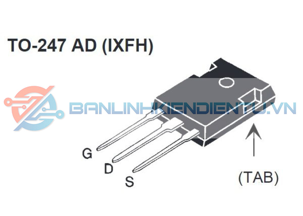 Sơ đồ chân Mosfet IXFH44N50P_