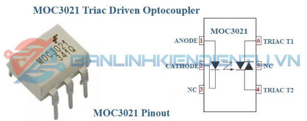 Sơ đồ chân Opto MOC3021