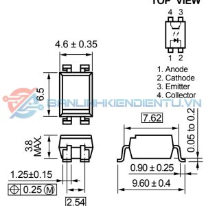Sơ đồ chân và kích thước 2501-1 sop 4