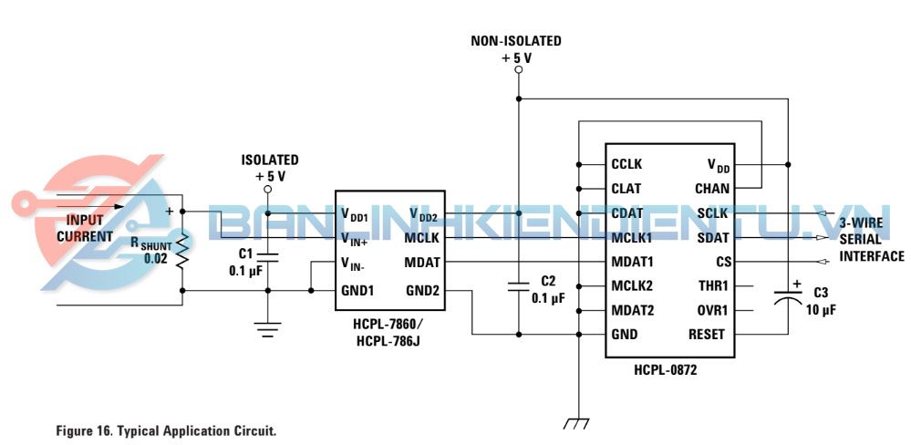 Sơ đồ mạch ứng dụng HCPL-786J