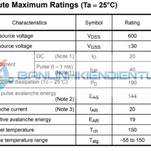 THÔNG SỐ KỸ THUẬT K20J60U
