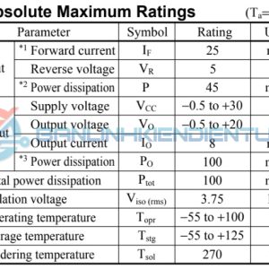 Thông số kĩ thuật PC457
