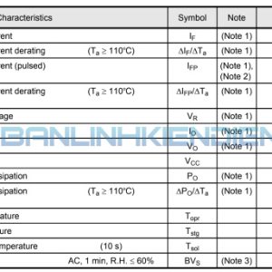 Thông số kĩ thuật TLP2168