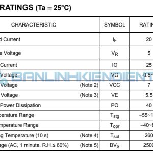Thông số kĩ thuật TLP554