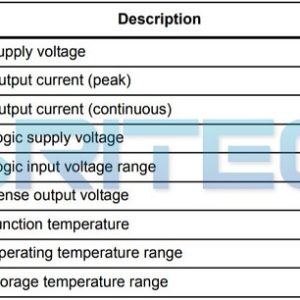 Thông số kỹ thuật IC L6219
