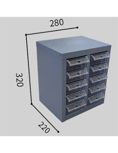 Tủ 10 ngăn không cánh trong suốt