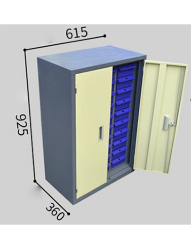 Tủ 30 ngăn có cánh màu xanh