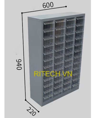 Tủ 48 ngăn trong suốt không cánh
