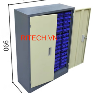 Tủ 75 ngăn màu xanh có cánh