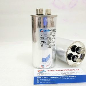 Tụ block điều hòa 20UF 450V CBB65A-1 50x100mm