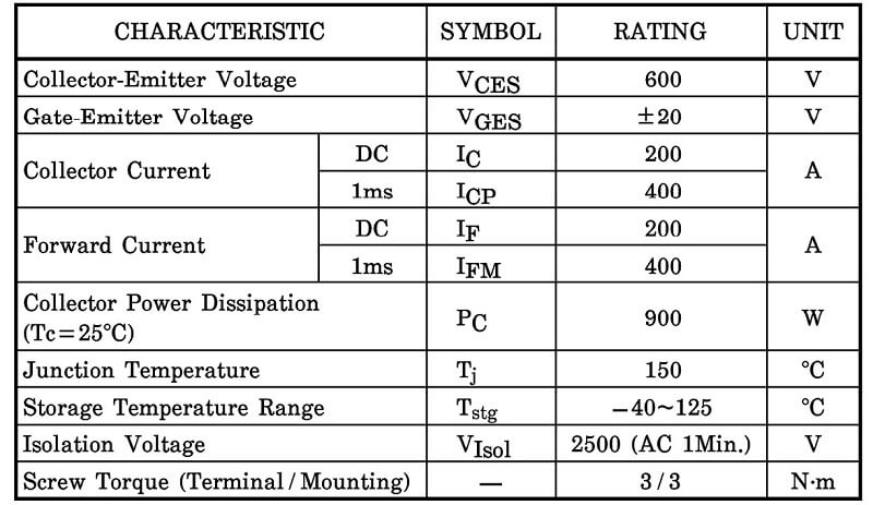 MG200J2YS50 IGBT Mitsubishi 600V 200A tháo máy - Ảnh 4
