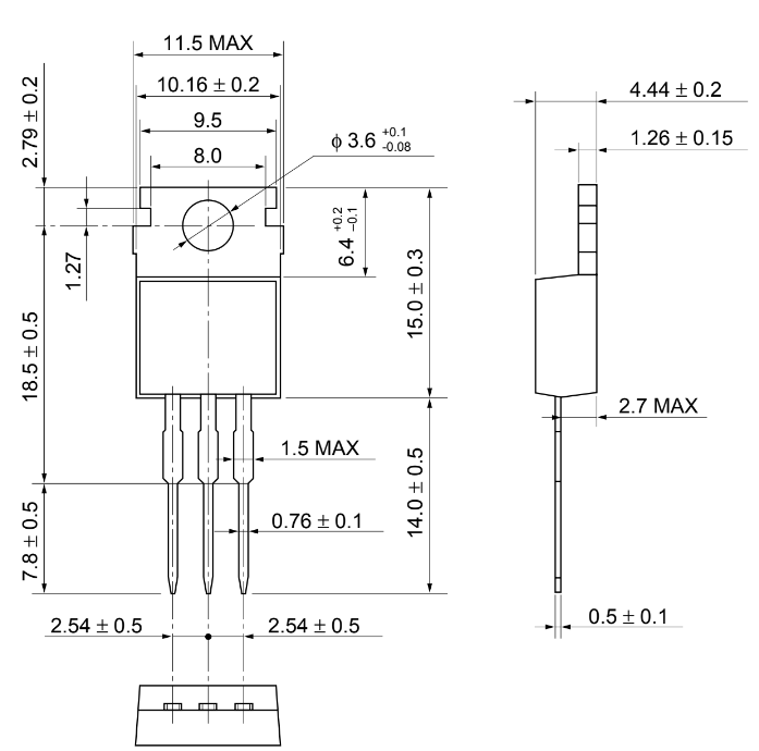 D768, 2SD768 Transistor NPN 6A 120V TO-220 - Linh Kiện Độc