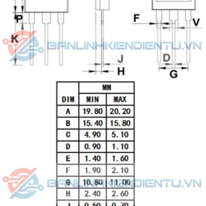 kích thước IXTH75N15