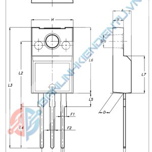 kích thuớc STF18NM60N