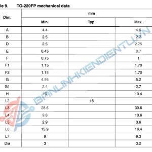 kích thước STF18NM60N.2