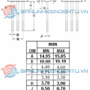 kích thước của K4005