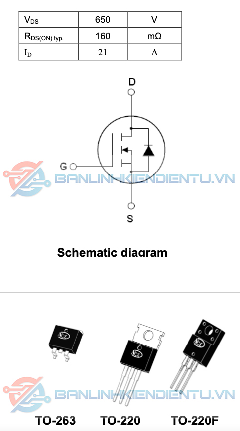 sơ đồ chân NCE65TF180F