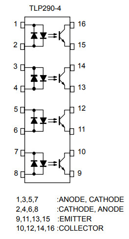 sơ đồ chân TLP290-4