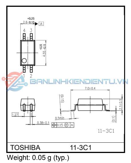 Kích thước TLP421-sop4