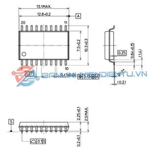 Kích thước IC 74HC541D(mm)