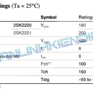 thông số 2SK2221