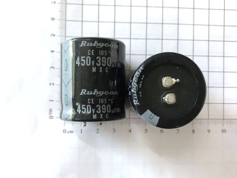Uniform Rubycon Tụ hóa Rubycon 390uF 450V 40x35mm tháo máy - Linh Kiện Độc
