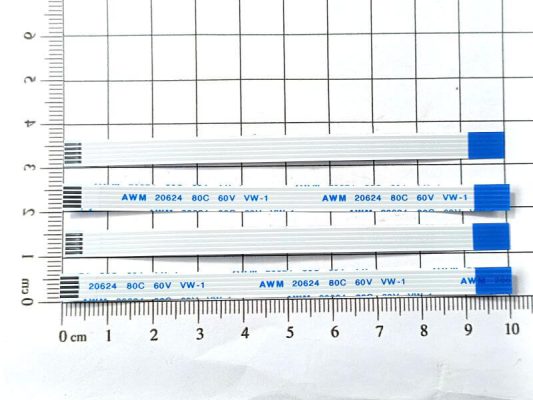 Cáp phẳng FFC FPC 1.0mm 5P chiều ngược 10cm 3