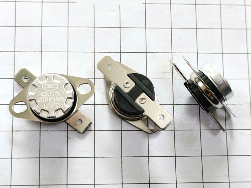 Relay nhiệt KSD301 110 độ 10A 250V thường đóng 2