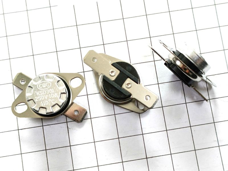 Relay nhiệt KSD301 110 độ 10A 250V thường đóng 2