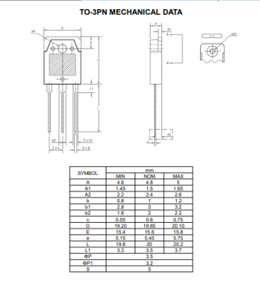 Kích thước TGAN40N60F2DS
